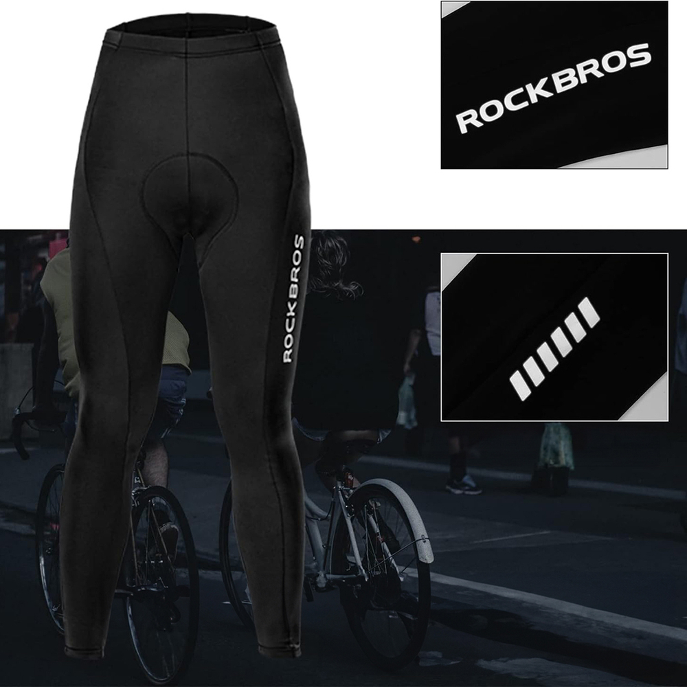 Rockbros RK2004L Breathable Cycling Pants with Pad L - Black - Image 3