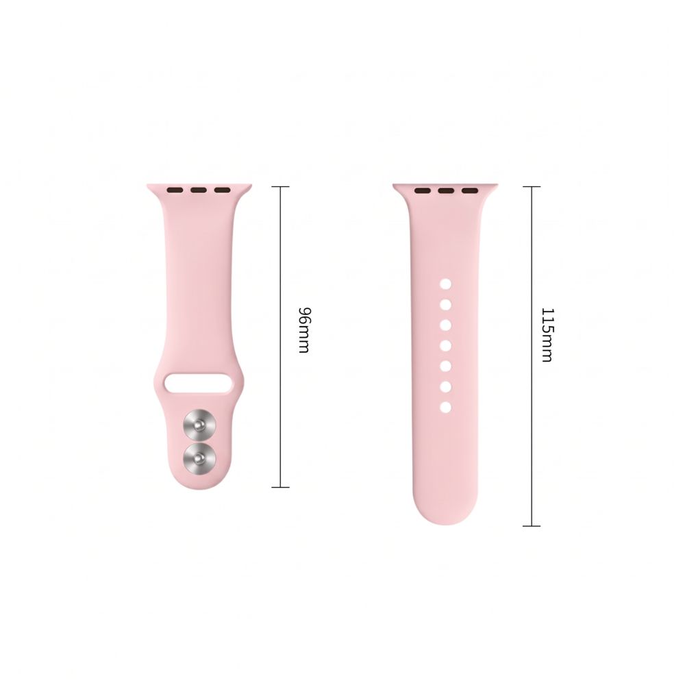 Tech-Protect Silicone Strap for Apple Watch 4 / 5 / 6 / 7 / 8 / 9 / SE (38 / 40 / 41 mm) - Pink - Image 3