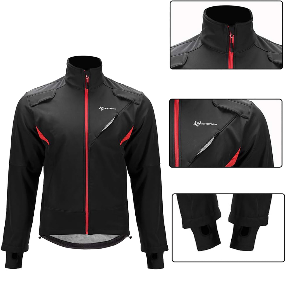 Rockbros YPW021 Windproof Cycling Sports Jacket Size XL - Black - Image 2