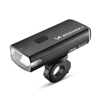 Wozinsky Front Bike Light + USB-C Cable (3000 lm) - Black