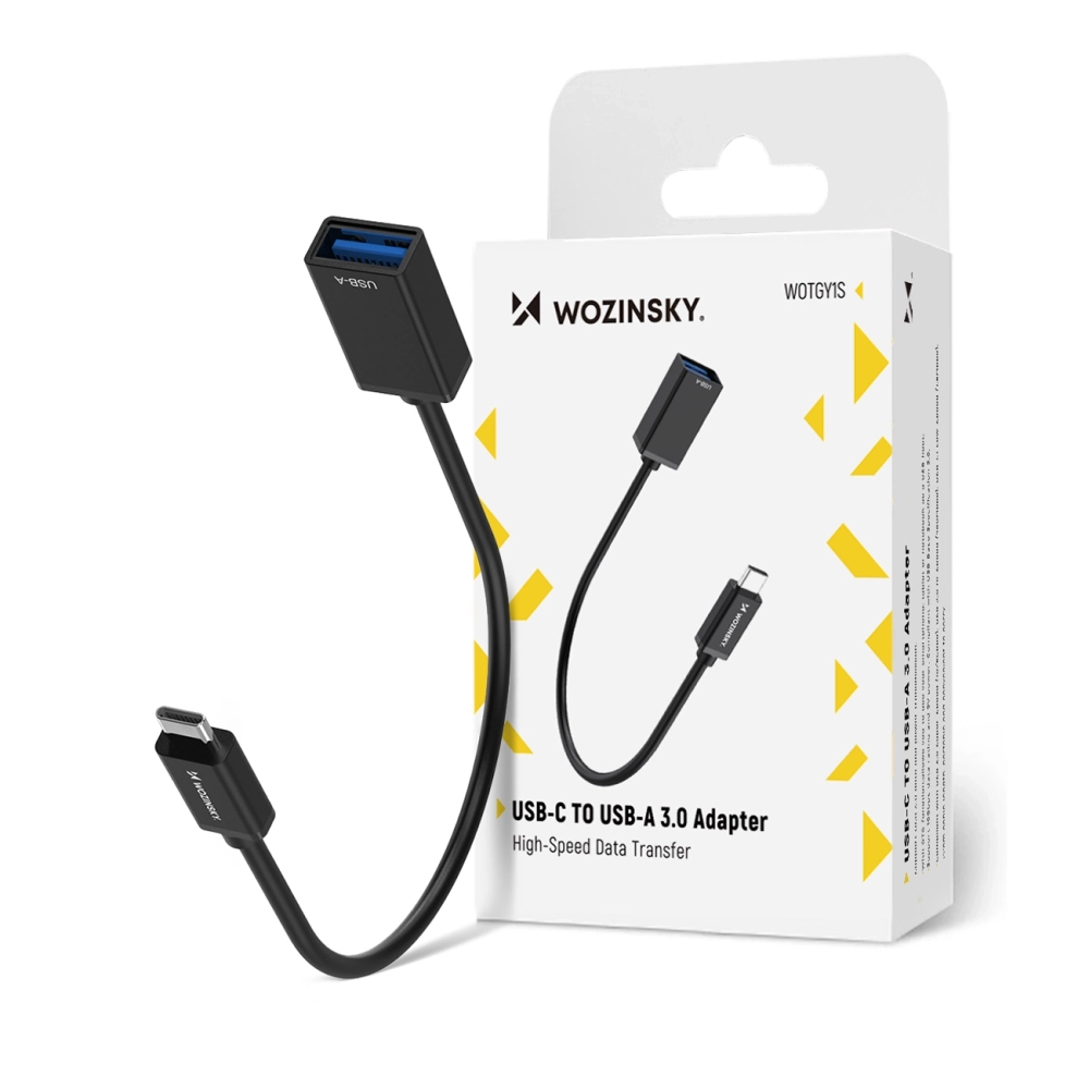 Wozinsky WOTGY1S USB-C 3.0 (male) - USB-A 3.0 (female) OTG Adapter - Black — изображение 2