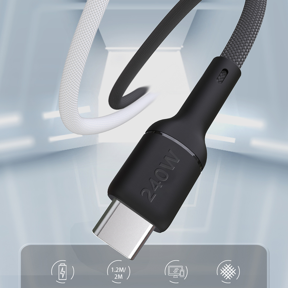 Dudao L9C Max 240W PD USB-C - USB-C 2m Cable - Black - Image 3