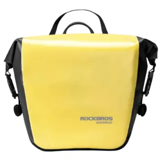Rockbros AS-003-1Y waterproof bicycle bag with shoulder strap, front/rear mounting, 10-14l - yellow