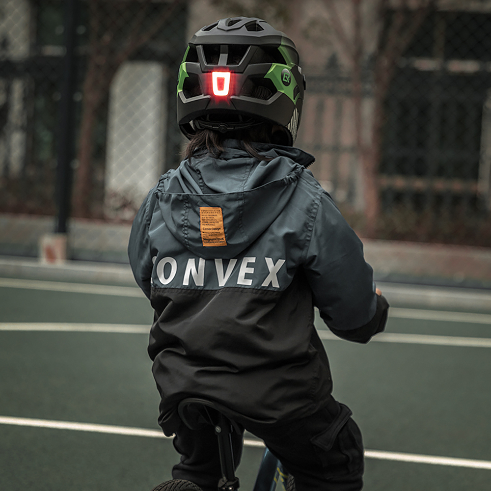 Rockbros TS-61 10110061003 Children's Bike Helmet with Detachable Chin Size S (48-52) - Green - Image 3