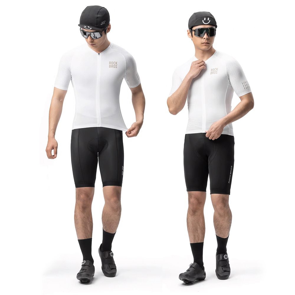 Rockbros YDDX011 Diamond Short Sleeve Cycling Jersey Size XS - White - Image 3