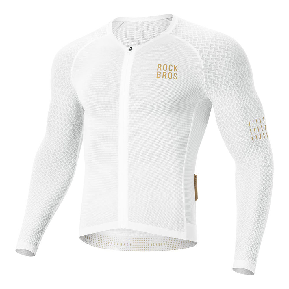 Rockbros YDCX008 Diamond Long Sleeve Cycling Jersey Size M - White