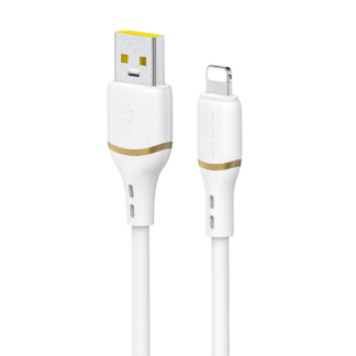Dudao L25L USB-A - Lightning Cable 1m 30W with Soft Silicone Braid - White