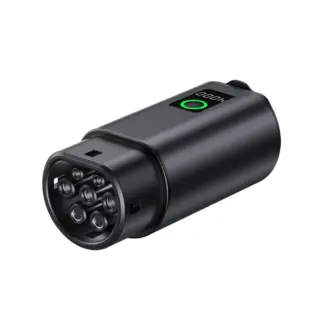 V2L Type 2 Adapter - Schuko 3500W with power display and case - black