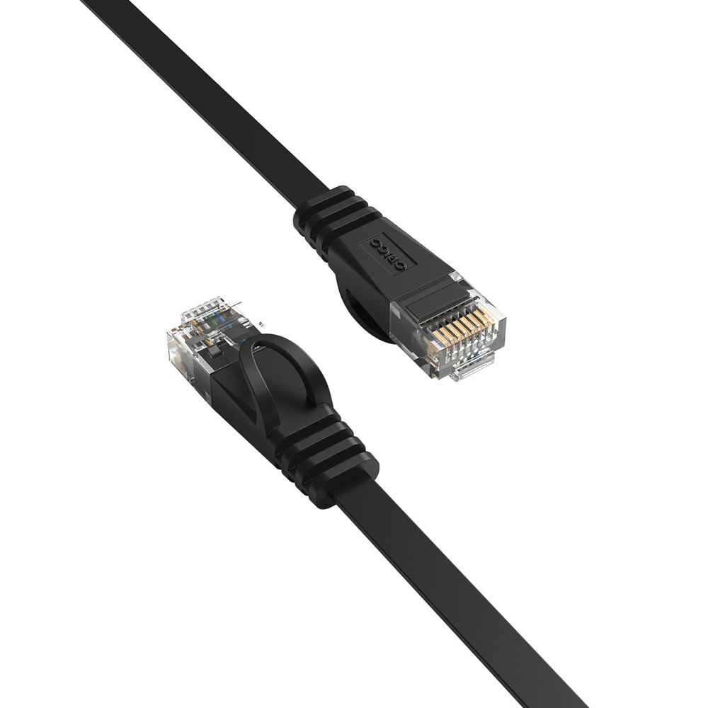 Orico PUG-C6B CAT6 1000Mbps RJ45 Ethernet Network Cable, Internet LAN Flat, 1m - Black - Image 3