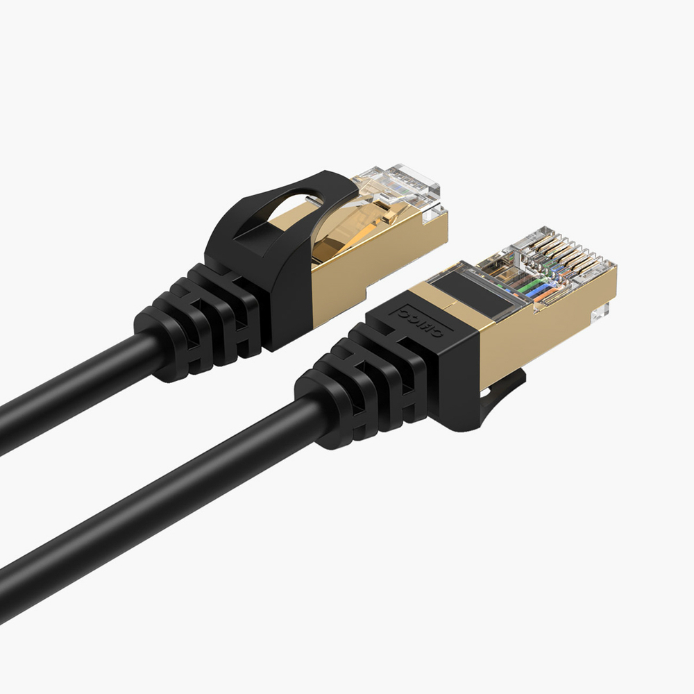 Orico PUG-C7 CAT7 10Gbps RJ45 Ethernet Network Cable Internet LAN Round 1m - Black - Image 3