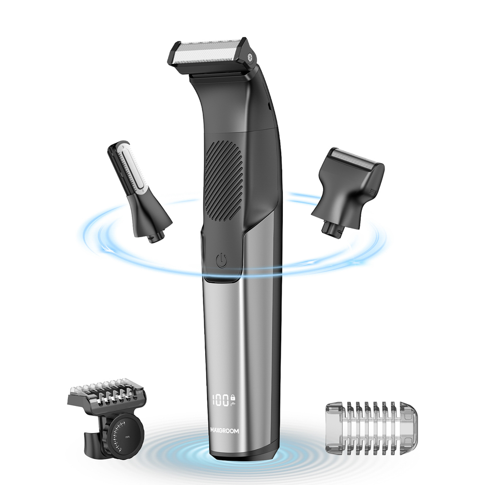 MAXGROOM JK-319 multifunctional trimmer with replaceable tips - black - Image 3