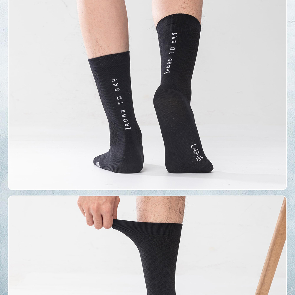 Rockbros 49210016001 ROAD TO SKY Cycling Socks 36-38 cm - Black - Image 3