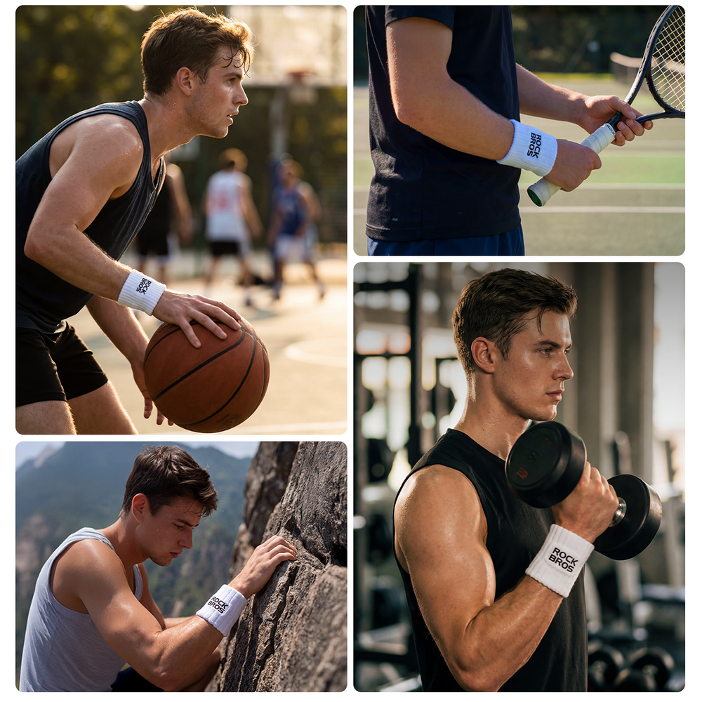 Rockbros 190009 Wristband - Sports, White - Image 2