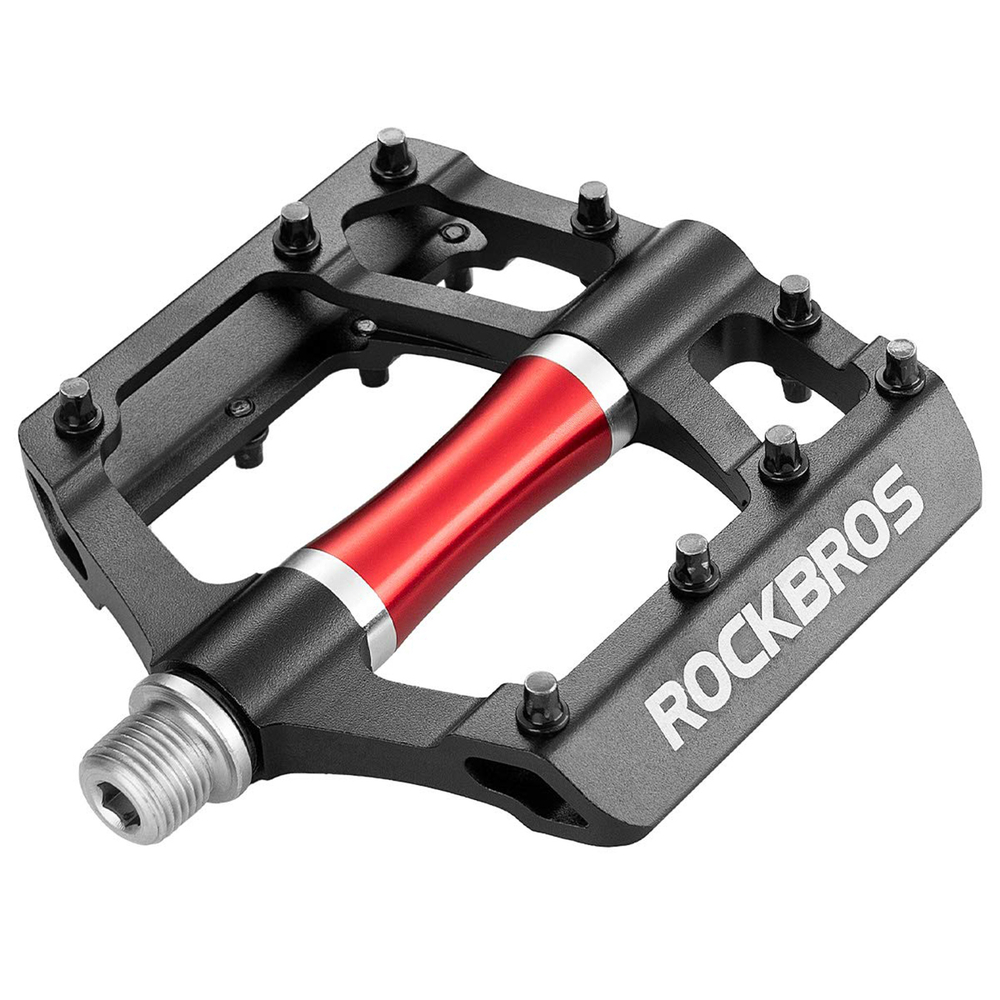 Rockbros 2020-12CBK Platform Aluminum Bicycle Pedals - Black - Pilt 2