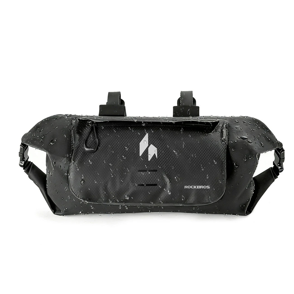 Rockbros AS-154 Waterproof Handlebar Bicycle Bag 8L - Black - Pilt 2