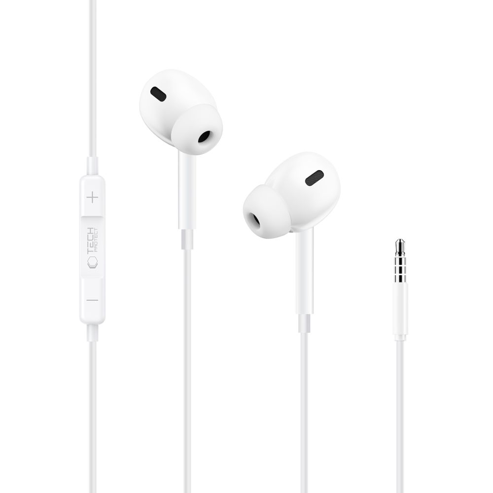 Tech-Protect Ultraboost Core G3 Mini Jack Wired Headphones - White - Image 2