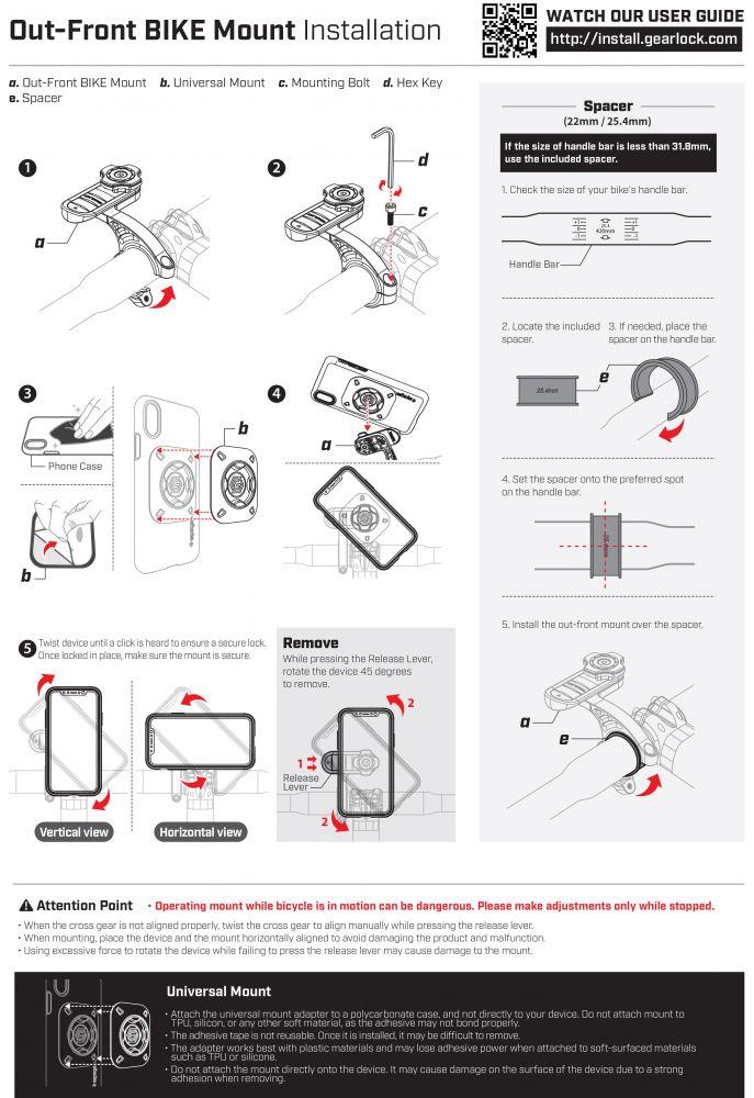 Spigen Gearlock MF100 Bike Stem Mount - Black - Image 3