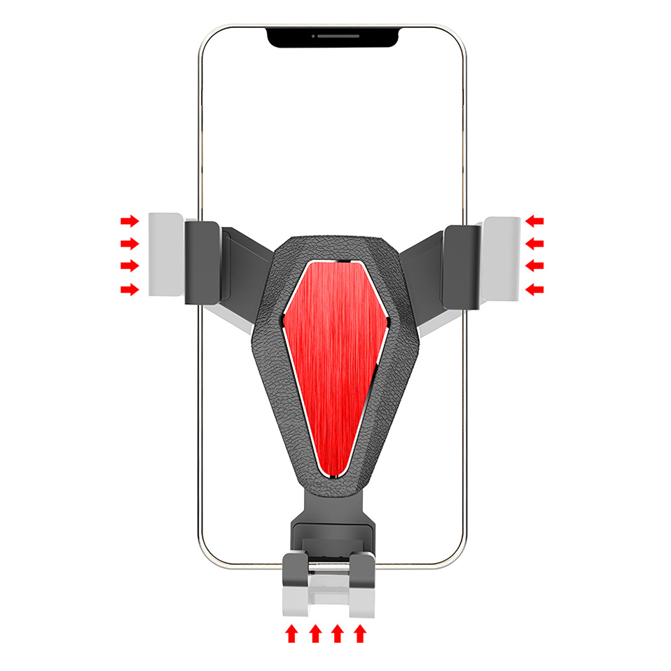 Gravity smartphone car holder, silver (YC07) - Image 2