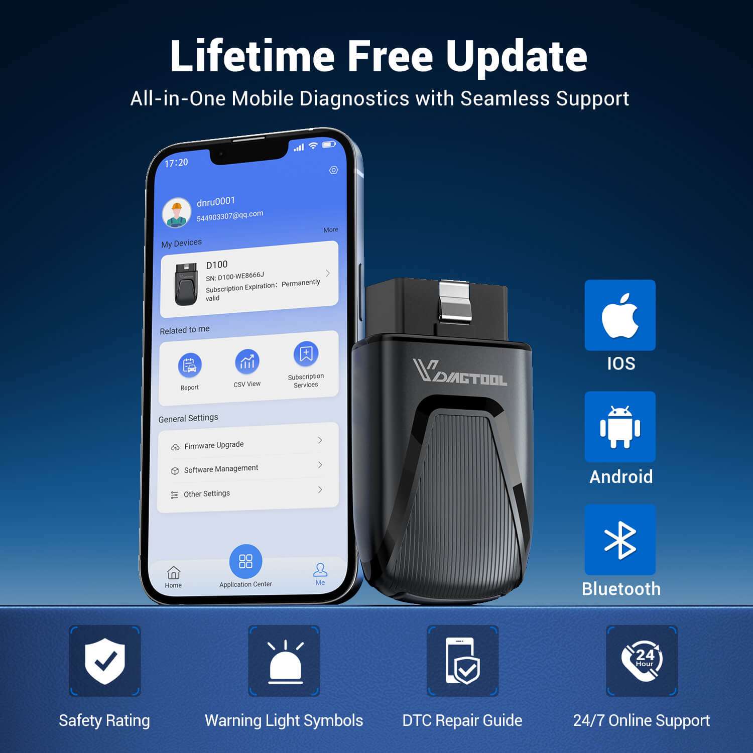 Vdiagtool D100 OBD2 diagnostic scanner — изображение 3