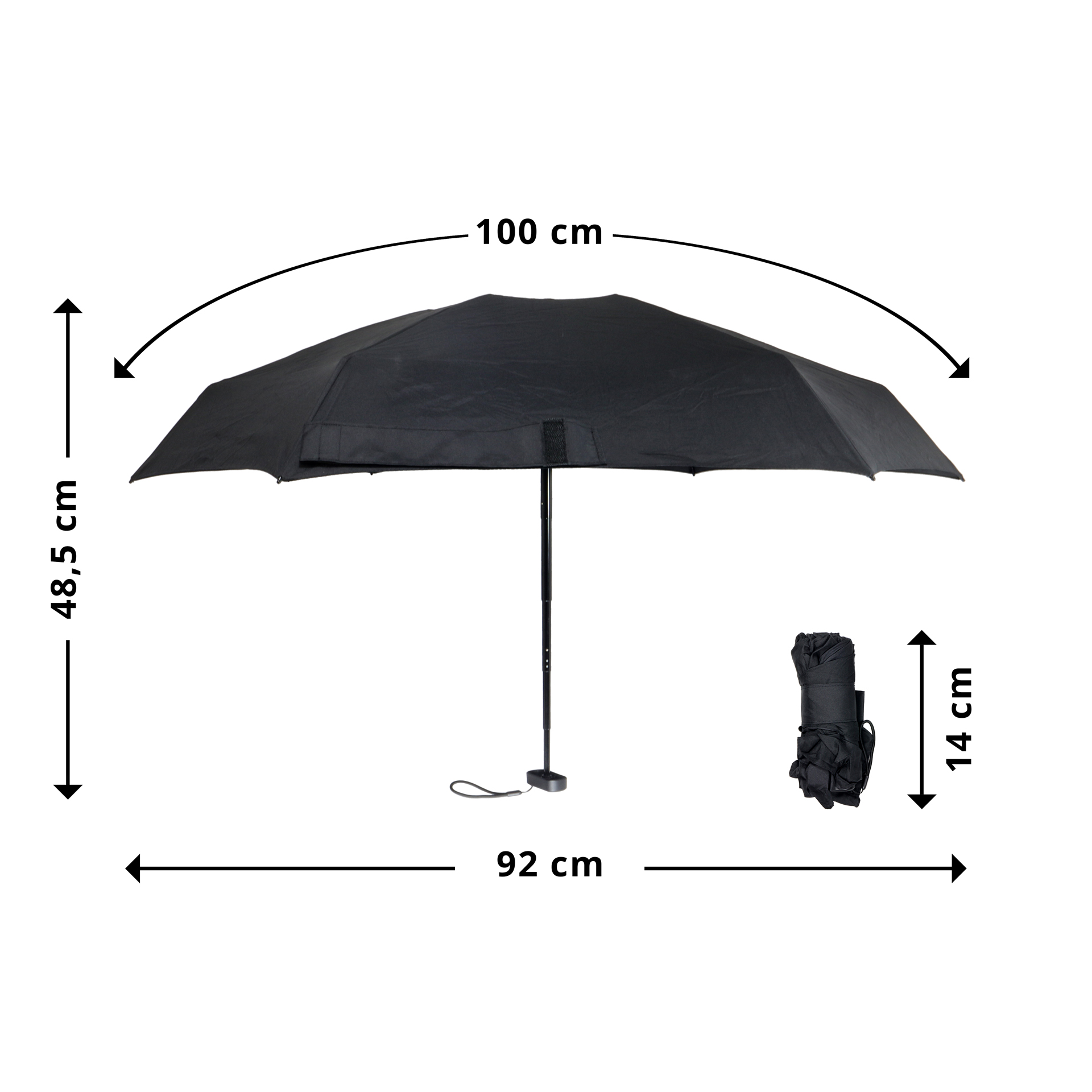 Origin Outdoors Umbrella 'Piko' black - Image 3