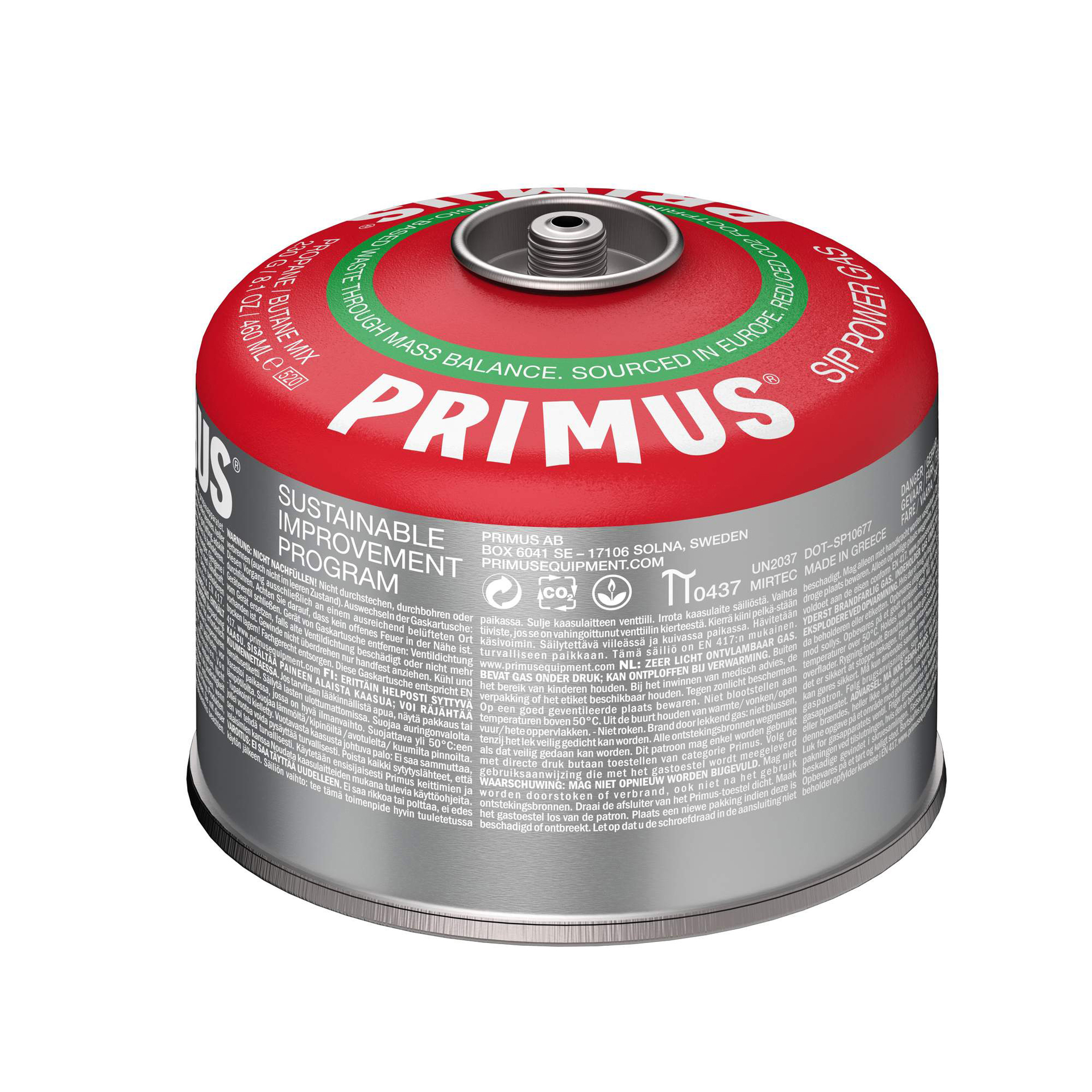 Primus 'SIP Power Gas' self-sealing cartridge