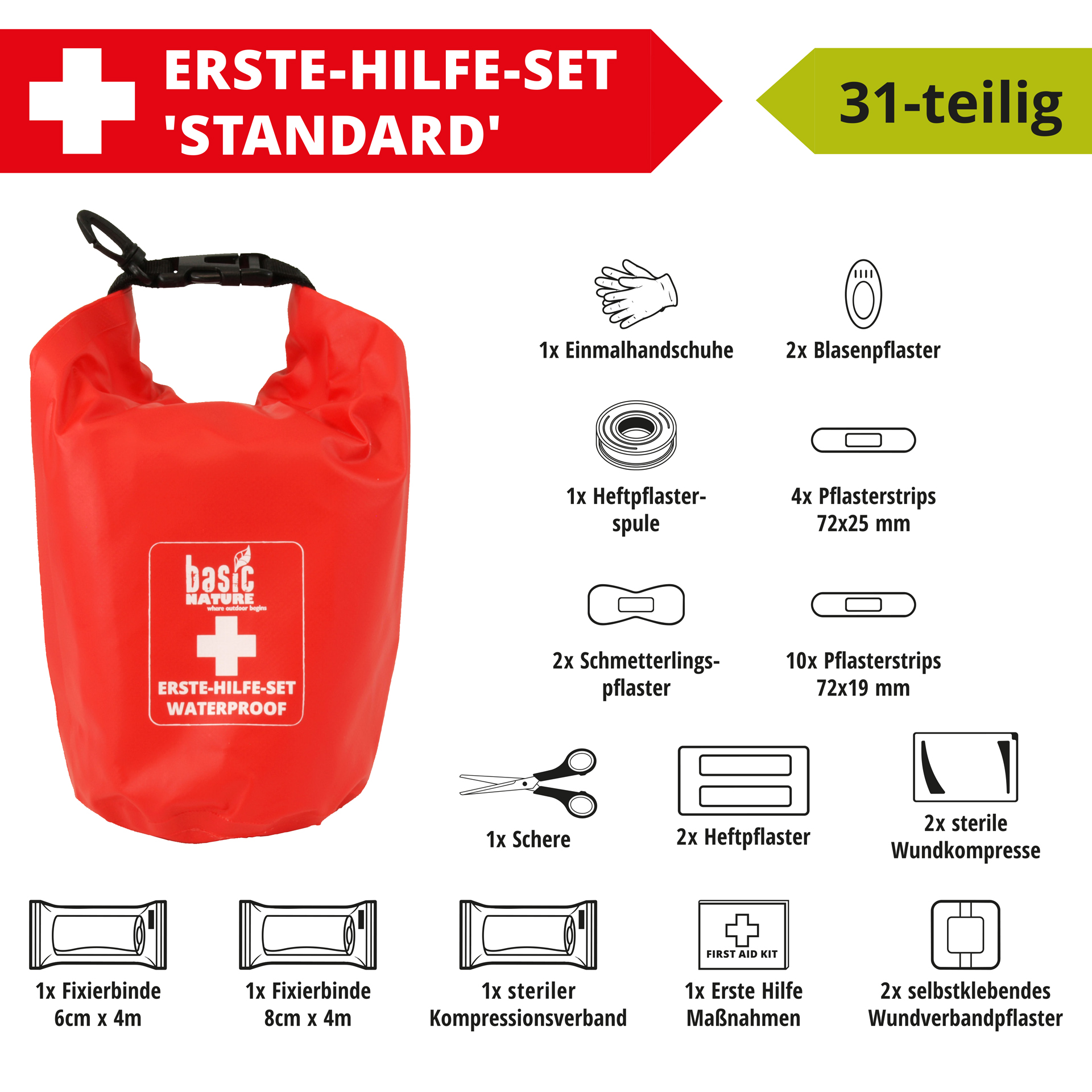 BasicNature First aid kit 'Standard'