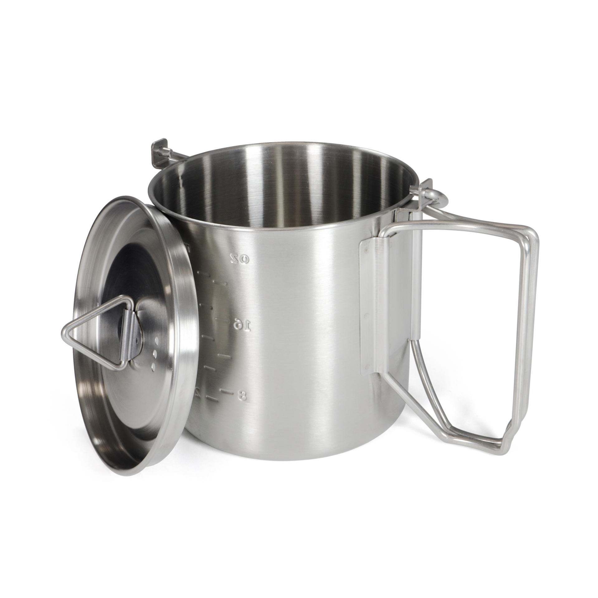 Origin Outdoors Stainless Steel Camping Pot '2 in 1'