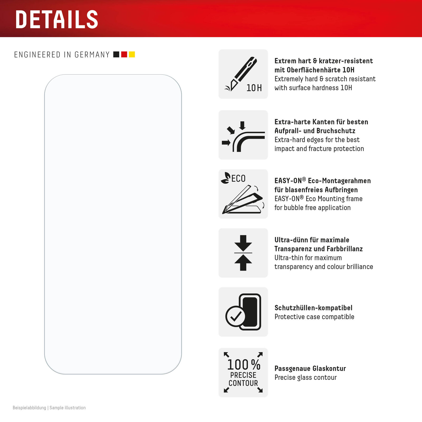 Displex Screen Protector (10H) for Google Pixel 9, Pixel 9 Pro, Pixel 10, Pixel 10 Pro, Eco Mounting Frame, scratch resistant - Image 2