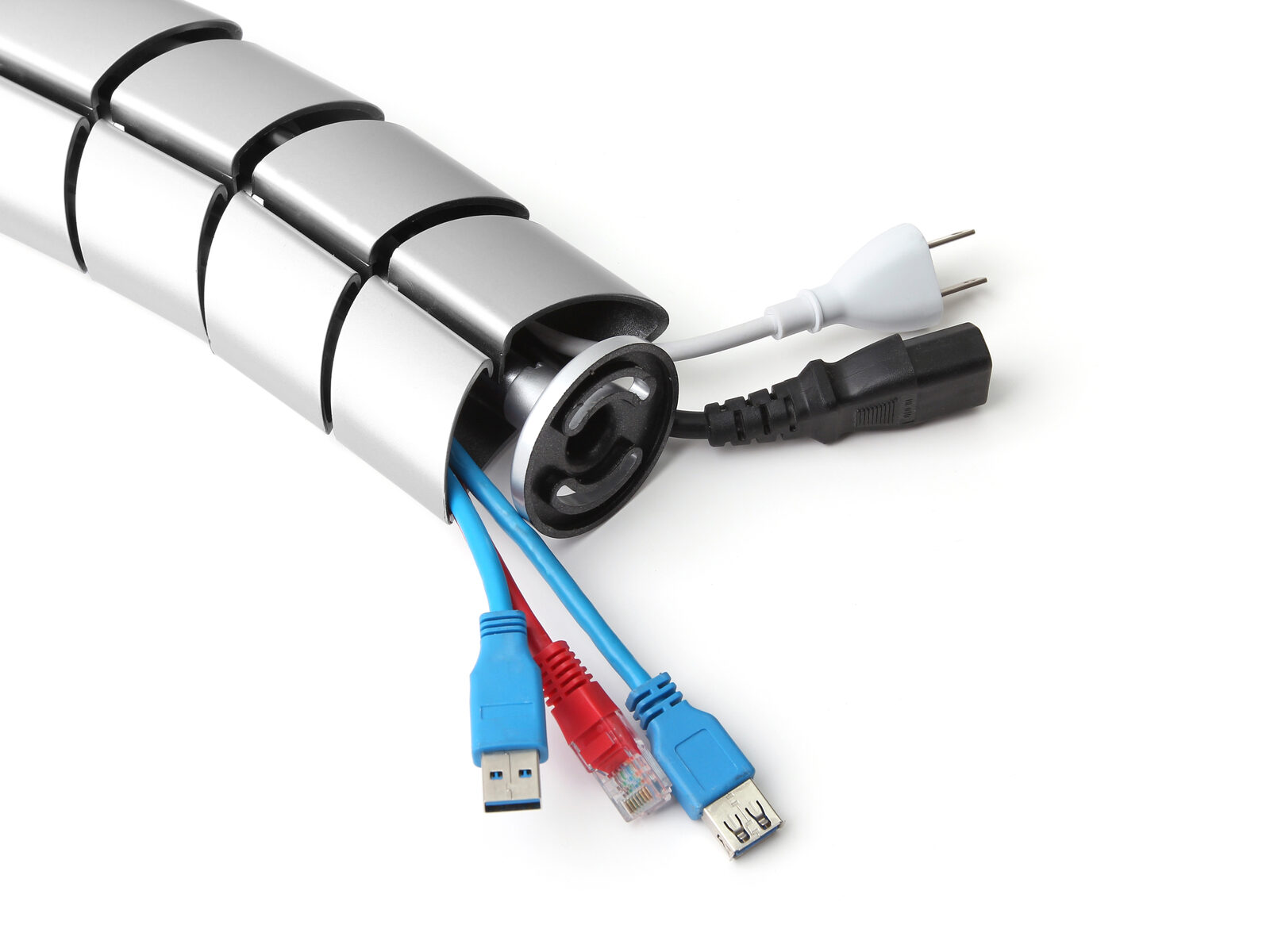 Equip Double-Channel Cable Management Spine, Silver - Image 2