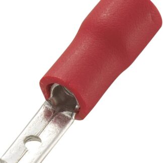 TRU COMPONENTS 736753-2.5 Flachplug Steckbreite: 2.8mm Steckdicke: 0.8mm 180° Teilisoliert Rot 100St.