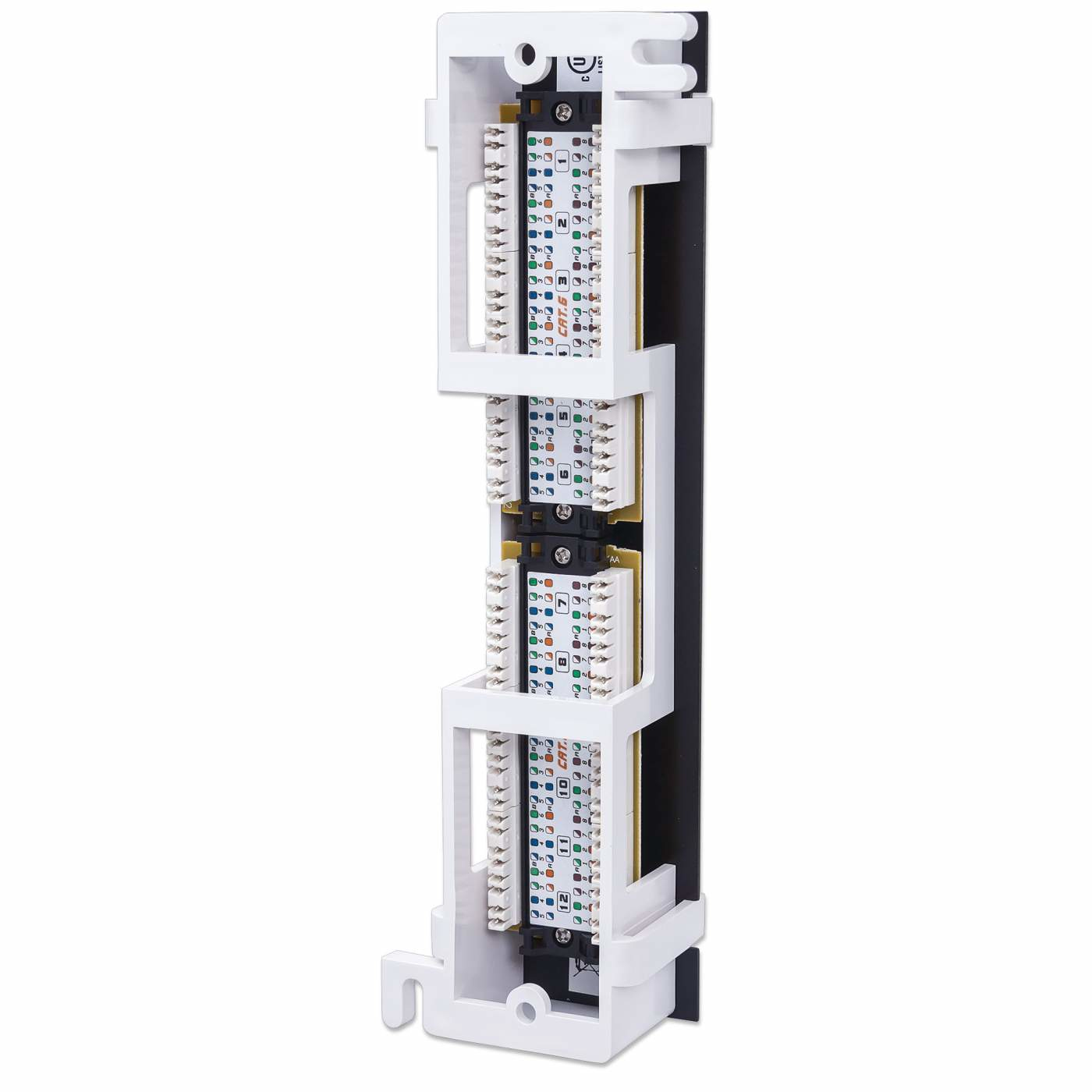 Intellinet Patch Panel, Cat6, Wall-mount, UTP, 12 Port, Black - Image 3
