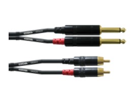 Cordial CFU 1.5 PC audio cable 1.5 m 2 x RCA 2 x 6.35mm Black