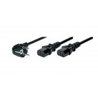 Helos 262674 power cable Black 2 m CEE 7/7 2 x C13 coupler