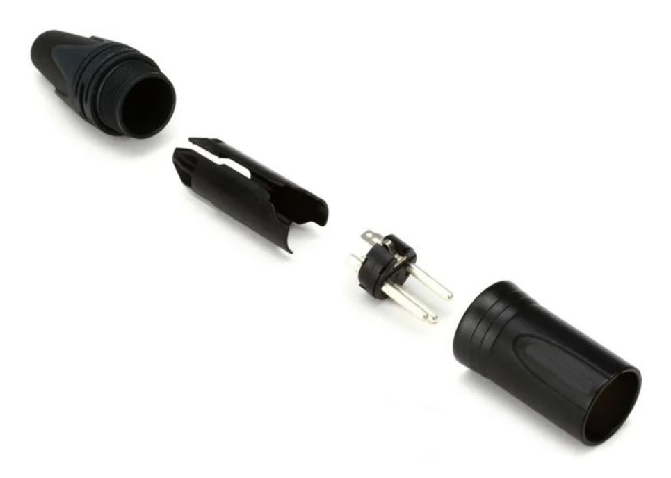 Equip 3-Pole male cable connector, Black - Image 2