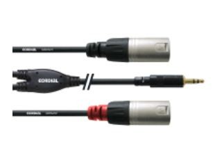 Cordial CFY WMM audio cable 1.8 m 3.5mm 2 x XLR Black