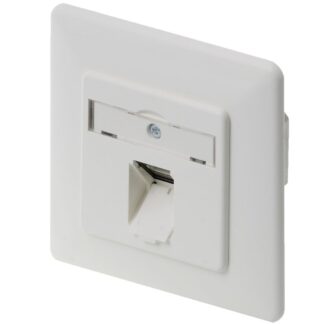 Metz Connect 1307371002-I networkdose concealed installation Use with central plate and frame CAT 6 1 port pure white
