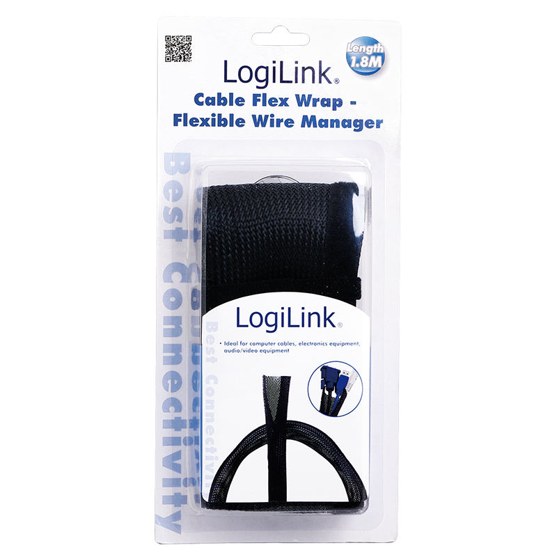 LogiLink KAB0006 cable sleeve Black - Pilt 3