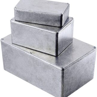 Hammond 1590 Series Black Die Cast Aluminium Enclosure, IP54, Black Lid, 100 x 50 x 25mm