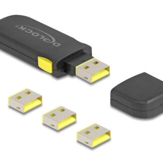 DeLOCK 22031 port blocker Port blocker + key USB Type-A Black, Yellow 1 pc(s)