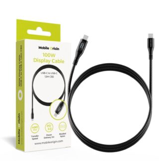 Mobile Origin MO-100WDC-CB2 USB cable USB 2.0 1.5 m USB C 0.48 Gbit/s 100 W Black