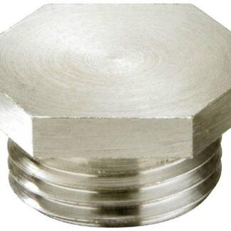 WISKA Maritime Blind plug M20x1.5 Hexagon brass (CuZn) nickel plated color silver
